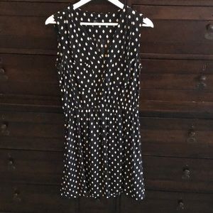 H&M Black & White Fit & Flare Dress Size 10